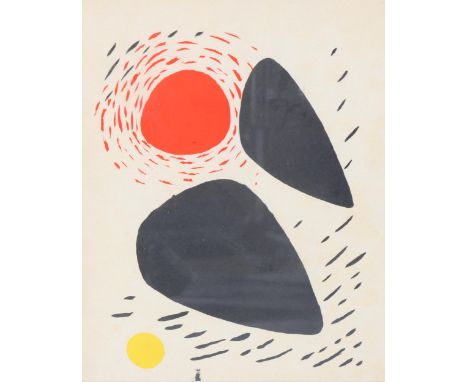 Alexander Calder, Sculptural Forms, original lithograph for XXe Siecle no. 3 1953, 29cm x 24cm, framedVery slight paper disco