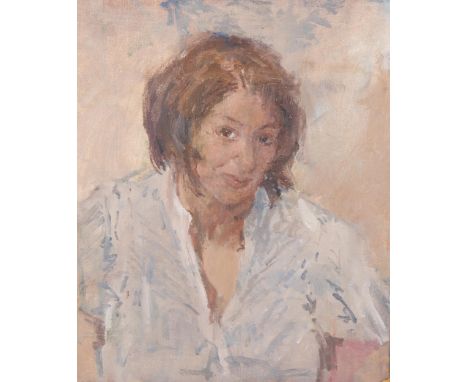 Tom Coates, portrait of a woman, oil on canvas, 61cm x 51cm, framedGood condition, frame slightly chipped