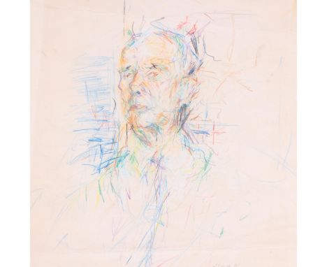 Lloyd. Portrait drawing in colour crayons. Signed and dated 1981 by the artist , 39cm x 32cm, mounted