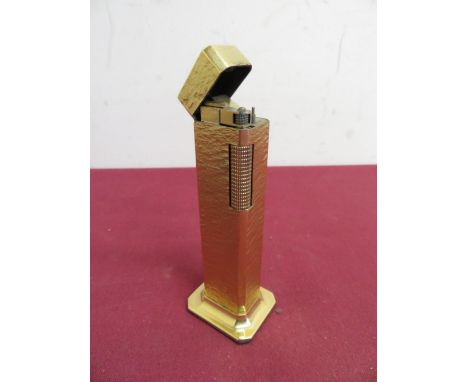 Dunhill gold plated Tallboy table lighter 
