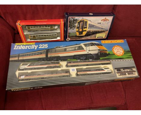 Hornby Intercity 225 electric train set, Bachmann 158 two car set and Hornby BR Skipper win Railbus Class 142.