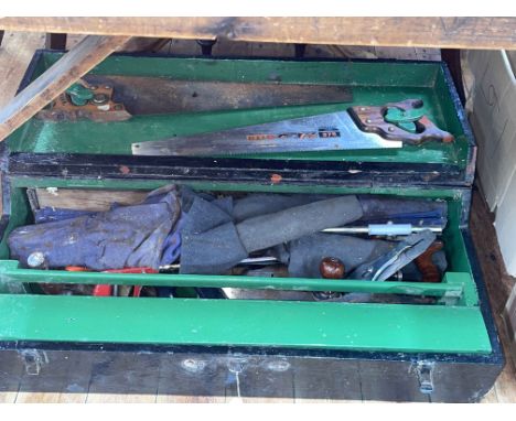 Box of joiners tools including planes.