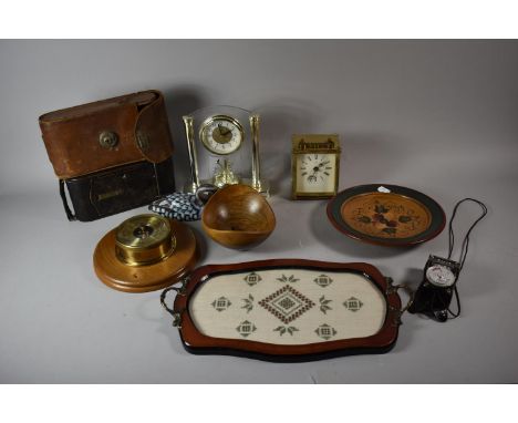 A Collection of Sundries to include Kodak Number 1A Folding Pocket Camera, Light meter, Mantel Clock, Gimballed Style Brass M