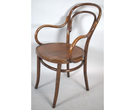 A Vintage Bentwood Circular Seated Armchair 