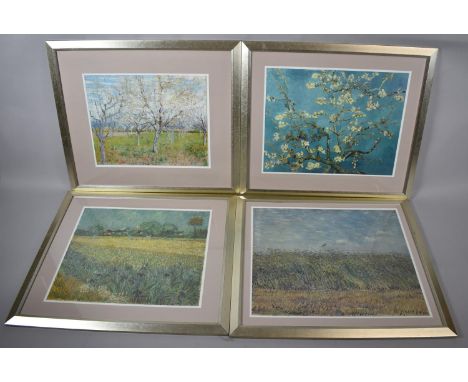 A Set of Four Framed Vincent Van Gogh Prints, Each 52cm wide 