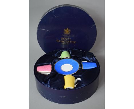 A Cased Royal Worcester Commemorative Coffee Set 