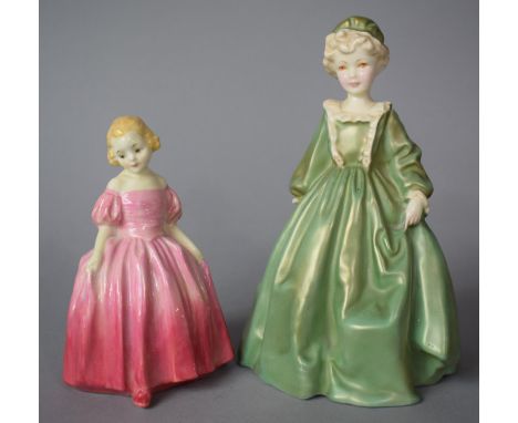 A Royal Doulton Figurine Marie HN 1417 and a Royal Worcester Figure by Freda Doughty, "Grandmother's Dress" 