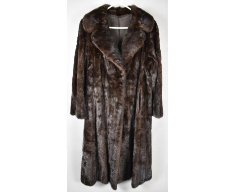 A Vintage Ladies Fur Length Fur Coat, the Inner Lining Inscribed "Faberge" 