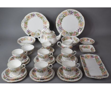 A Country Lane Tea Service by Paragon to include Six Cups, Six Saucers, Six Side Plates, Coffee Cans, Fruit Bowls, Milk, Suga