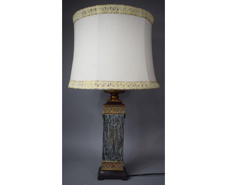 A Modern Resin Table Lamp and Shade, Total Height 69cm 