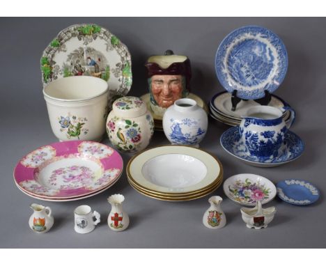 A Collection of Ceramics to Include Royal Doulton Character Jug, Spode Sandwich Plate, Wedgwood Wood Planter, Sadler Ginger J