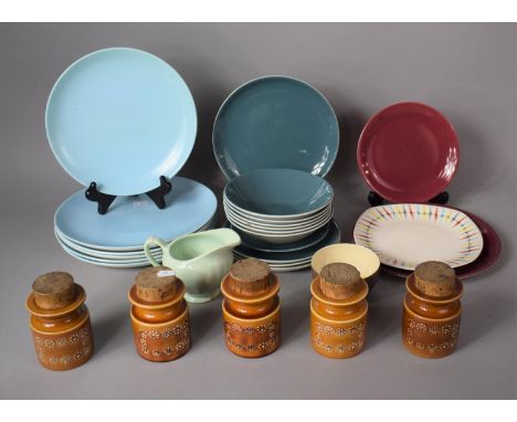 A Collection of Mid/Late 20th Century Ceramics to Include Five Large Poole Plates, Small Part Poole Dinner Service to Include