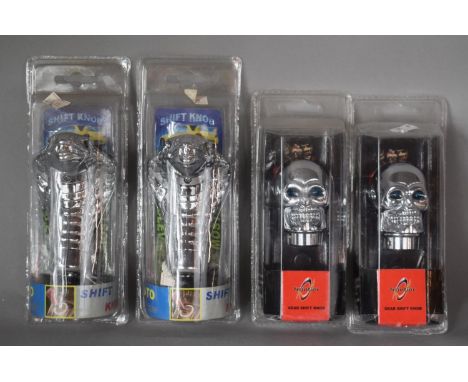 A Collection of Four Novelty Gear Stick Knobs All In Original Blister Packs 