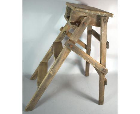 A Vintage Wooden Two Step Step Ladder 