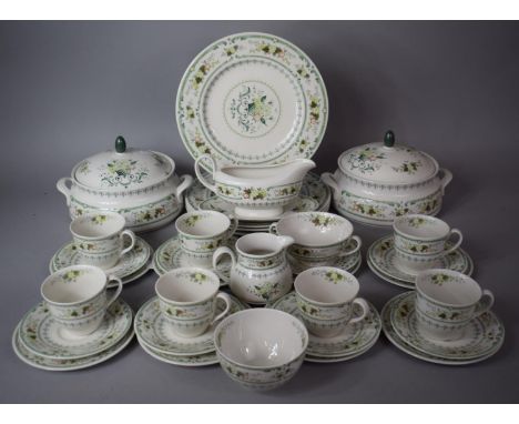 A Royal Doulton Provincial Part Dinner and Tea Service to comprise Two Lidded Tureens, Four Plates, Gravy Boat on Stand, Seve