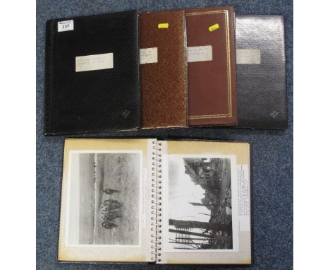 Five albums of 16.5 x 20.5cm black and white photographs relating to the First World War and copyrighted verso to the Imperia