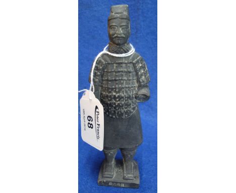 Chinese terracotta army miniature figure, impressed marks. 15.5cm high. (B.P. 24% incl. VAT)