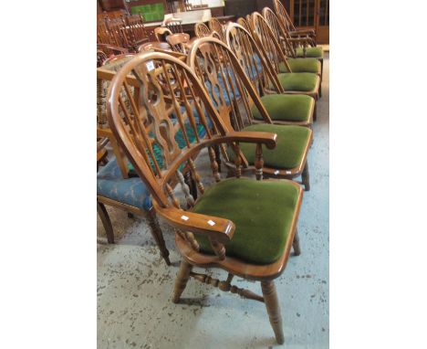 Set of six modern beech stick back dining chairs. (4+2) (6)(B.P. 24% incl. VAT)