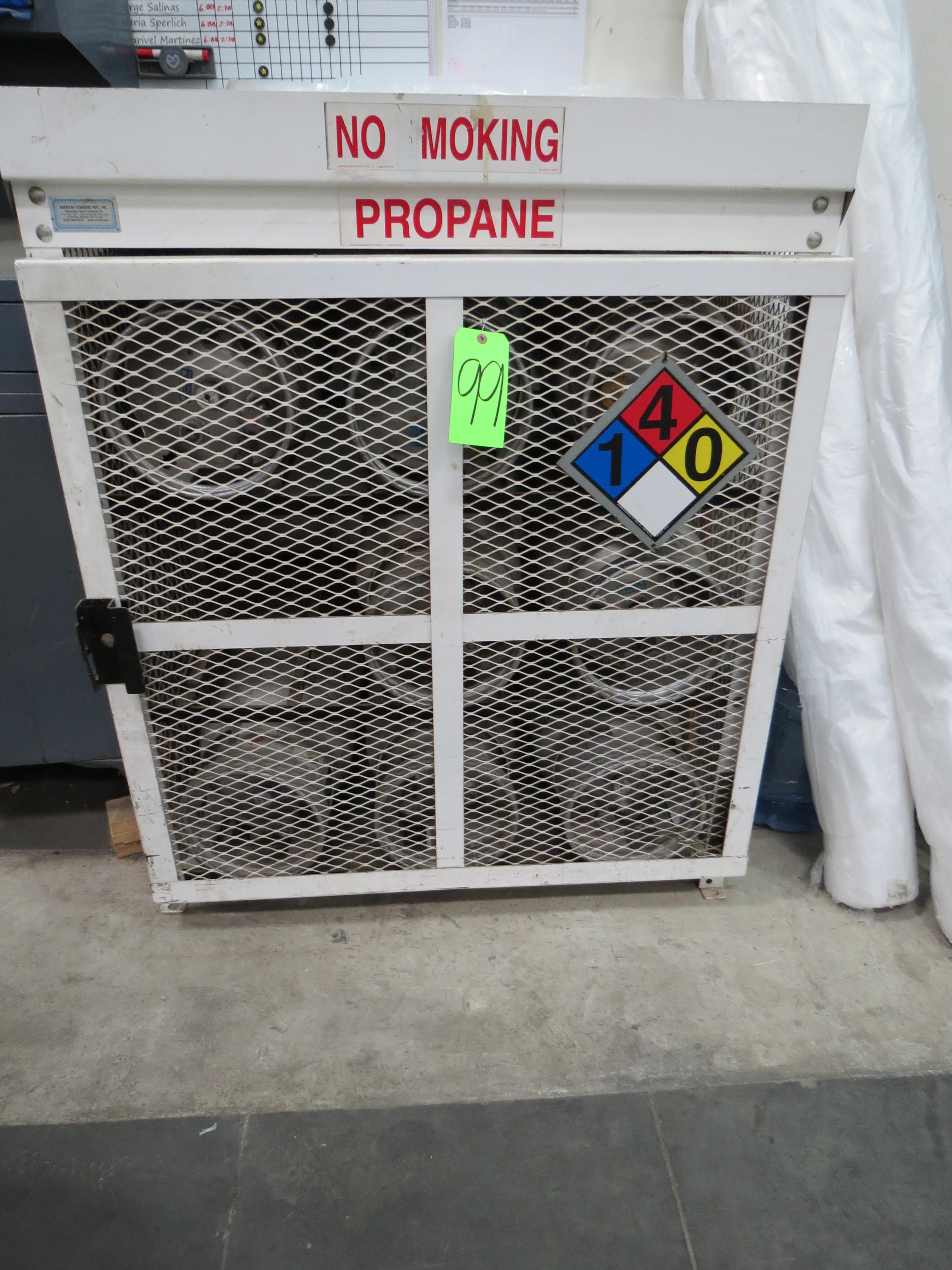White Propane Cage with 8Lpg Aluminum Tanks