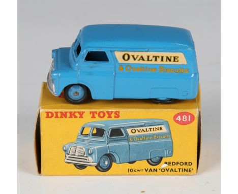 A Dinky Toys No. 481 Bedford van 'Ovaltine', boxed (some light scuff marks, box lightly creased and scuffed).Buyer’s Premium 