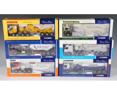 Ten Corgi 1:50 scale articulated tankers, including No. 76102 Canute, No. 74904 W.R. Wood and CC12006 NTM, all boxed (boxes l