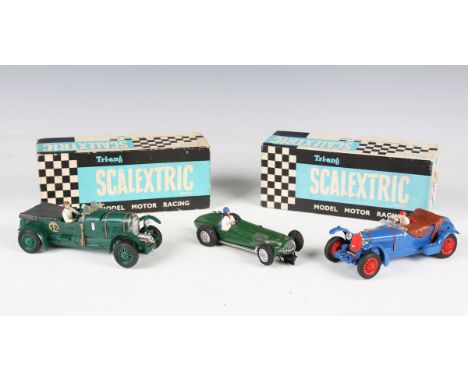 A Scalextric C64 Bentley and a C65 Alfa Romeo, both boxed (some playwear, one Bentley headlamp detached, boxes scuffed and to