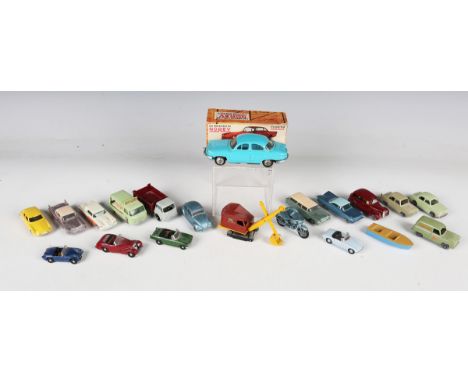 Fifteen Matchbox 1-75 vehicles, including No. 66 Citroën DS19, No. 57 Chevrolet Impala and No. 17 Austin taxi, together with 