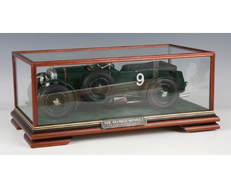 A Blueprint Models Ltd diecast model of The Blower Bentley 1930 4.5 litre supercharged Bentley, finished in British racing gr