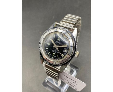 A CARDINAL divers stainless steel watch with seconds sweep and date aperture W/O