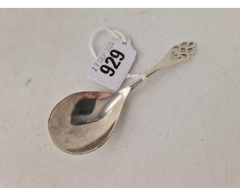 A caddy spoon with pierced stem, Chester, 1898 by SI Ltd