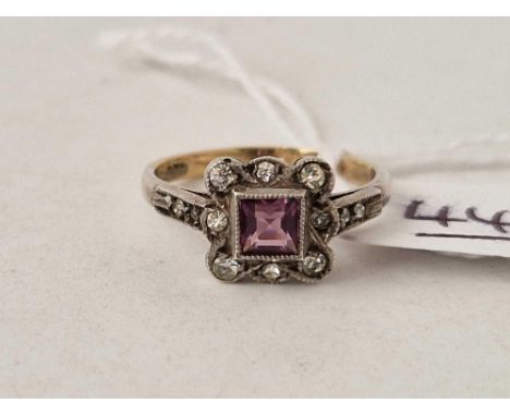 A 9ct on silver stone set ring size N