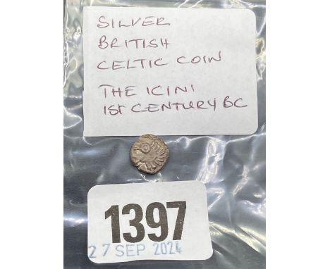 British Celtic coin, the icini 1st Century BC