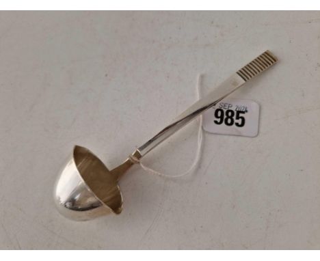 A Georg Jensen sauce ladle double lipped with stylish end, 6 inches long, 40 g