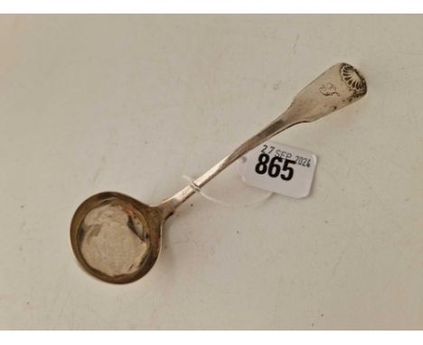 A Georgian Scottish sauce ladle with shell motif, Edinburgh 1825 by AW, 29 g.
