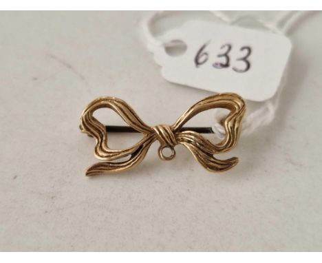 A bow brooch 9ct 2.5 gms