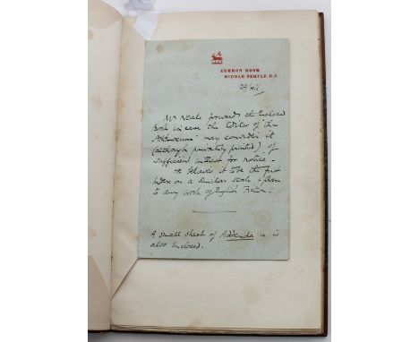 An Index to Pickwick. By C. M. Neale. London: Printed For The Author By J. Hitchcock, Streatham. 1897, and bound-in is an Add