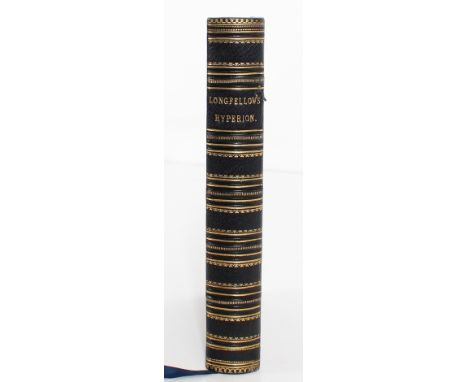 This is the first illustrated edition of Hyperion by Longfellow. The title page reads “Hyperion: A Romance. By Henry Wadswort