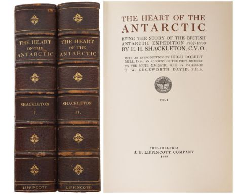 The Heart Of The Antarctic Being The Story Of The British Antarctic Expedition 1907 - 1909 By E. H Shackleton, C.V.O. With An