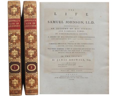 This is a two-volume set of The Life of Samuel Johnson, written by James Boswell and published in 1791, and it is a first edi