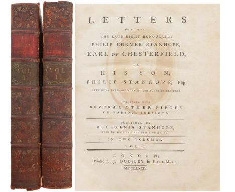 This is a book written by Philip Dormer Stanhope, otherwise known as Lord Chesterfield, who was a British statesman, diplomat
