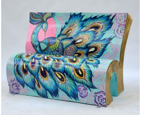 THE GOLDEN PEACOCKby Sian Storey1450 mm long x 920 mm high x 700 mm deep, 36 kg This BookBench celebrates the famous cover of