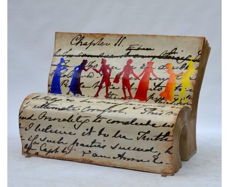 DANCING WITH JANEby Michelle Heron1450 mm long x 920 mm high x 700 mm deep, 36 kgThis design was inspired by regency dancing 