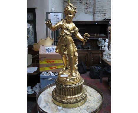 GILDED FIGURE FORM TABLE LAMP 