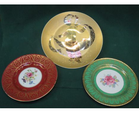 ROSENTHAL CIRCULAR CERAMIC PLAQUE AND WORCESTER PLATE AND PARAGON PLATE 