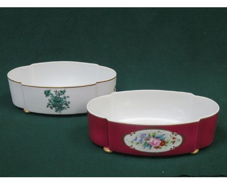 TWO VISTA ALEGRE CERAMIC PLANTERS 