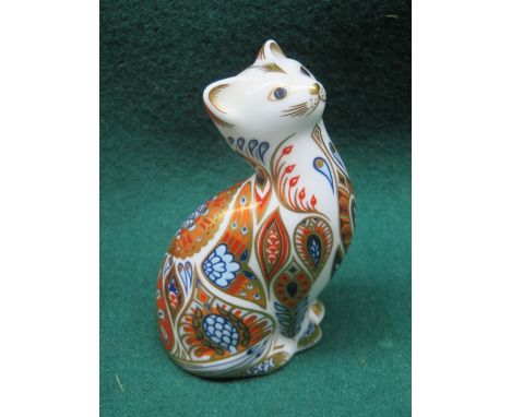 SMALL CROWN DERBY CERAMIC CAT 