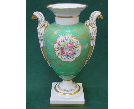 VISTA ALEGRE PORTUGAL HANDPAINTED AND GILDED FLORAL DECORATED CERAMIC VASE, APPROXIMATELY 35cm HIGH 