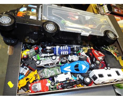 A collection of diecast model motor vehicles to include Matchbox and similar