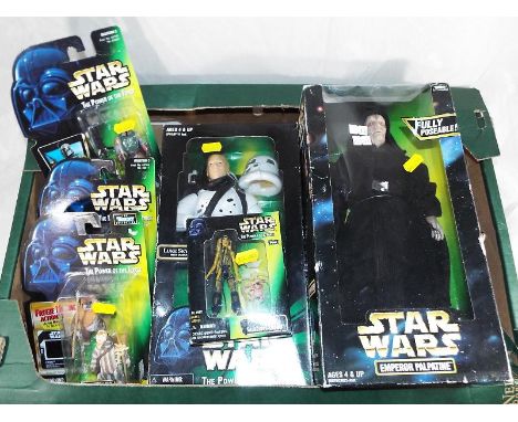 Star Wars by Kenner - A collection of boxed figures to inlclude Emperor Palpatine, Luke Skywalker with Dianogo Tenticle, Oola