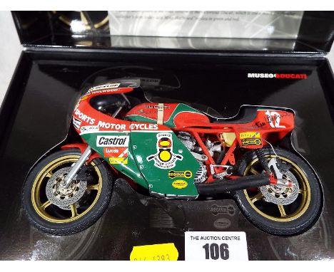 A Museo Ducati Minichamps diecast model Ducati 900 motorcycle, Isle of Man TT 1978, boxed 